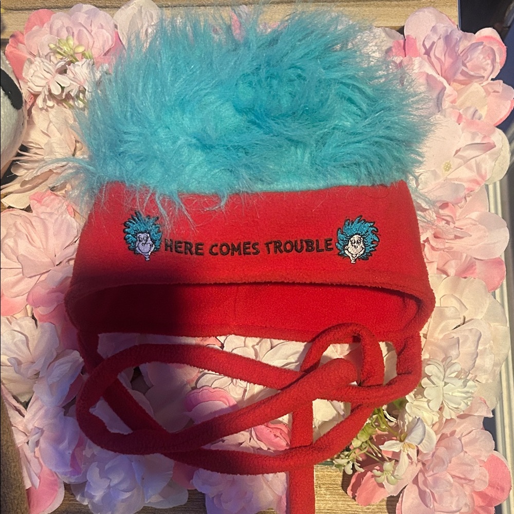 Dr.Seuss Red and Blue Fuzzy Hat